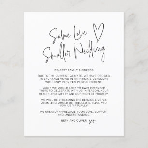 Budget Same Love Smaller Wedding Announcement