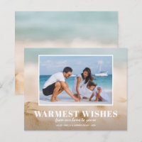Budget Sand and Sea Beach Photo Christmas Cards