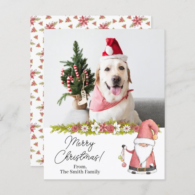 Budget Santa Claus Christmas Photo (Front/Back)