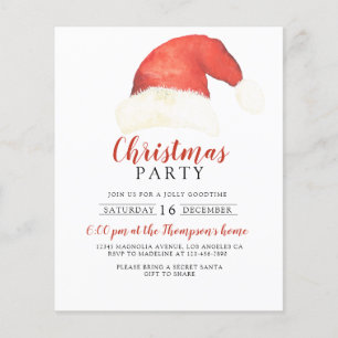 BUDGET Santa Claus Hat Rustic Red Christmas Party