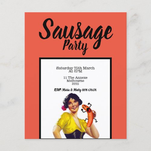 Budget Sausage Party customizable Invitation