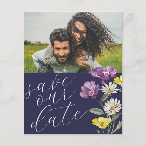 Budget Save Our Date Wildflower Photo Wedding