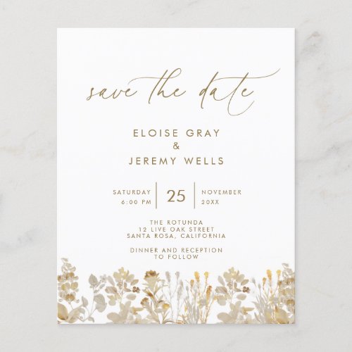 Budget Save the Date  Bella Flyer