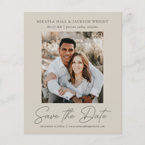 Budget Save the Date Casual Script Easy Edit