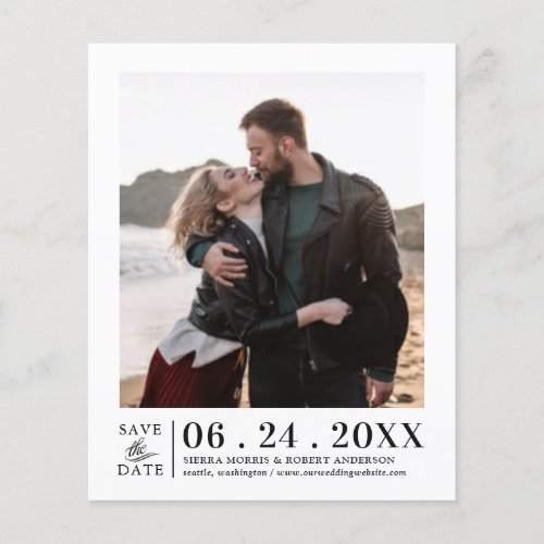 Budget Save the Date Easy Template Vertical Photo