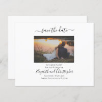 Budget Save The Date Elegant Formal Photo