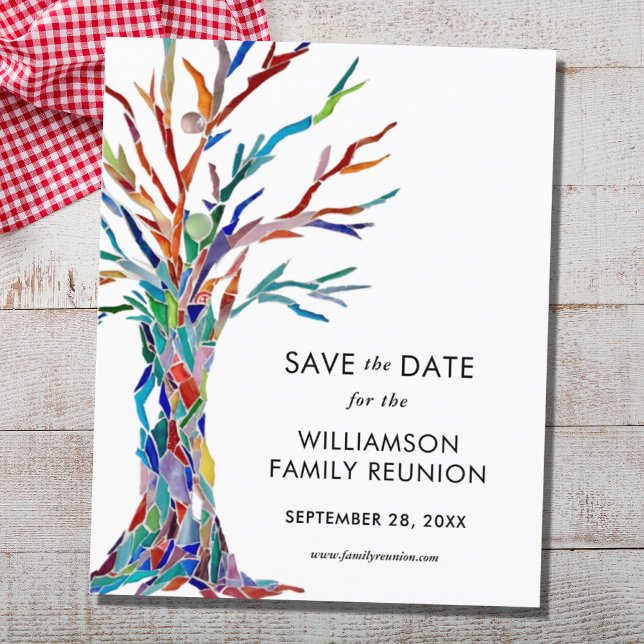 Budget Save The Date Family Tree Family Reunion (Creator Uploaded)