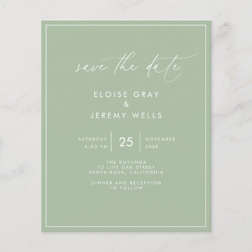 Budget Save the Date Flyer