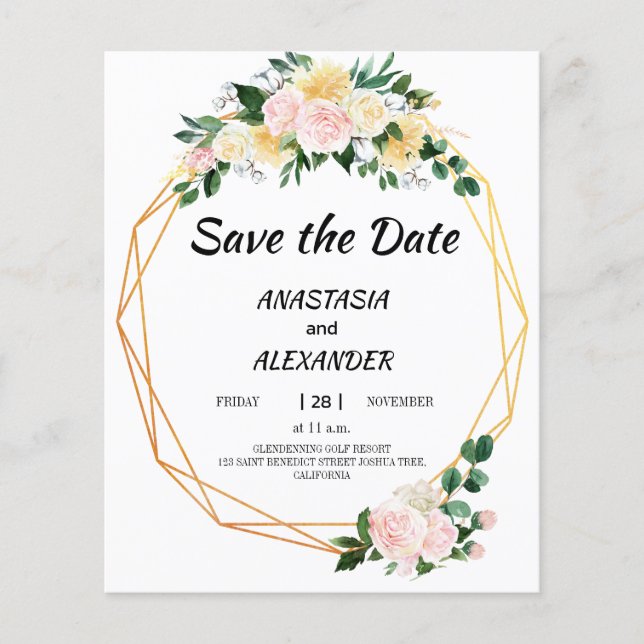 Budget Save the Date Flyer (Front)
