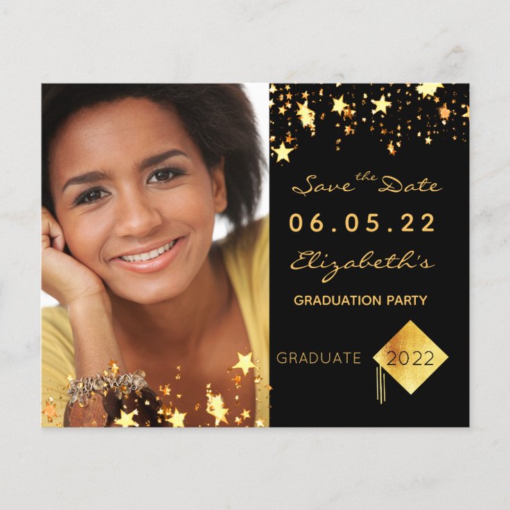 Budget Save the Date graduation party 2022 photo | Zazzle