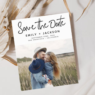 Budget Save the Date Handwritten Photo