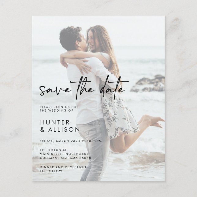 BUDGET Save The Date Invitation (Front)