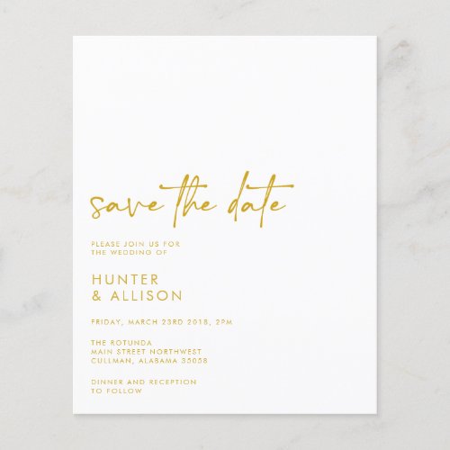 BUDGET Save The Date Invitation Flyer