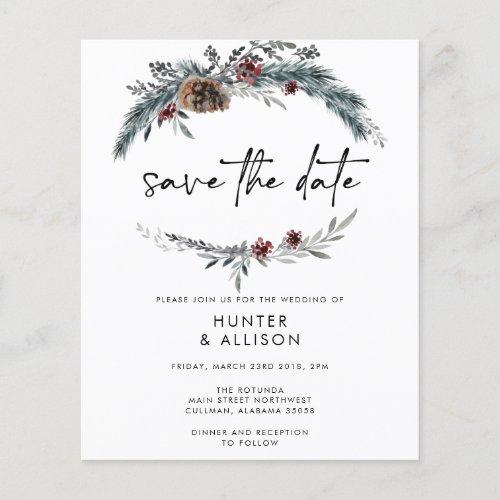 BUDGET Save The Date Invitation Flyer