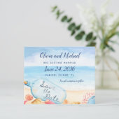 Budget Save the Date Message In Bottle Beach (Standing Front)