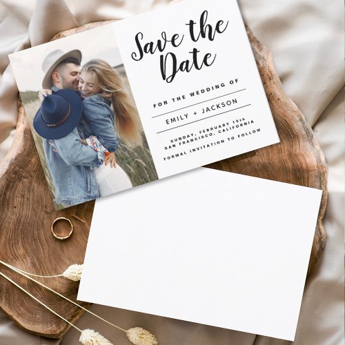 Budget Save the Date Minimalist Simple Photo Flyer