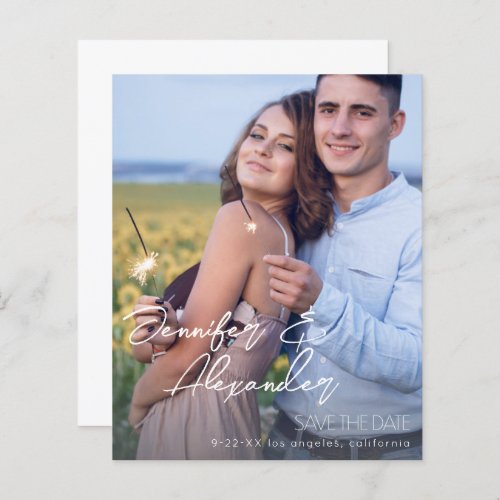 Budget Save the Date Modern Names Photo VerticalV3