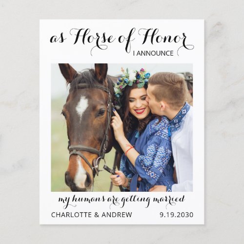 Budget Save The Date Photo Horse Wedding