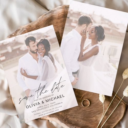 Budget Save the Date Photo Picture Wedding Flyer