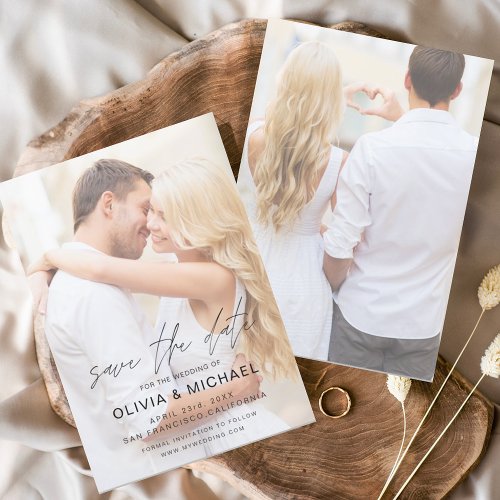 Budget Save the Date Photo Picture Wedding Flyer