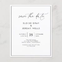 Budget Save the Date Postcard Flyer