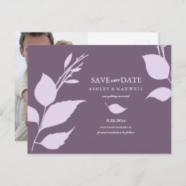 Budget Save The Date Purple Announcement Postcard