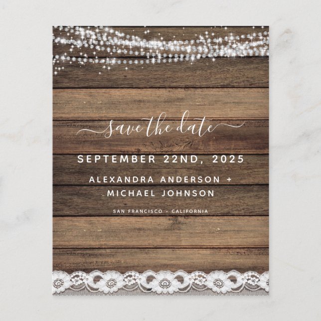 Budget Save the Date Rustic Farmhouse (Front)
