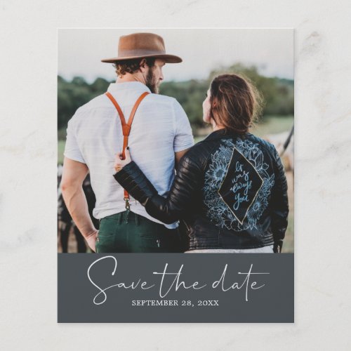 Budget Save the Date Script Off_Black Photo Flyer