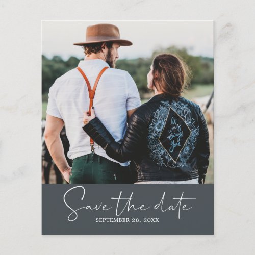 Budget Save the Date Script Off_Black Photo Flyer