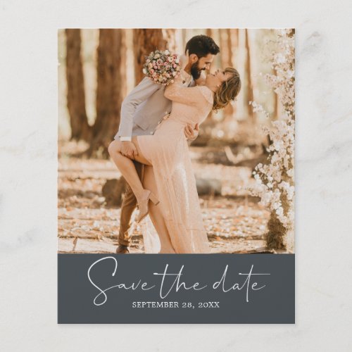 Budget Save the Date Script Off_Black Photo Flyer