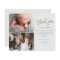 Budget Script 3 Photo Baby Thank You Card