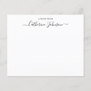 Budget Script Calligraphy A Note From Note Card