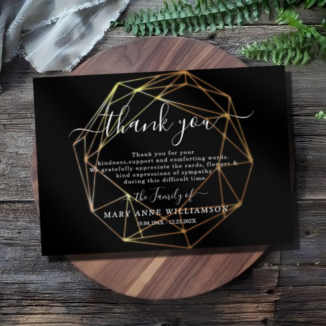 Budget Script Funeral Thank You Card (Creator Uploaded)