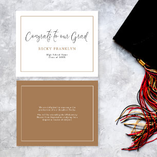 Budget Script Line Border Graduation Annnounce