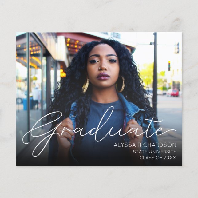 Budget Script Mod Photo Graduation Party Flyer (Front)