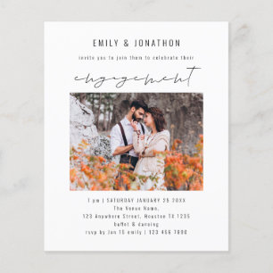 Budget Script Photo Engagement Party Invitation