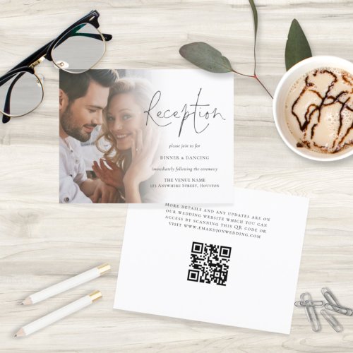 Budget Script Photo QR Code Wedding Reception Encl