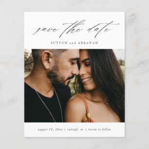 Budget Script Photo Save The Date Flyer