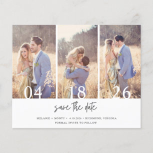 Budget Script Photo Wedding Save the Date Flyer