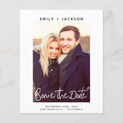 Budget Script Save the Date Photo Invitation