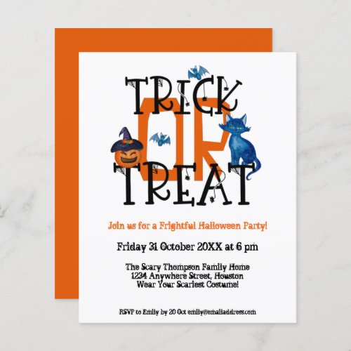 Budget Script Trick Or Treat Halloween Party