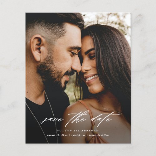 Budget Script Wedding Photo Save The Date