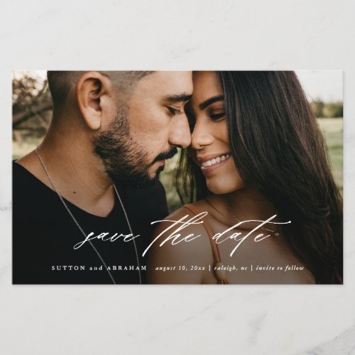 Budget Script Wedding Photo Save The Date