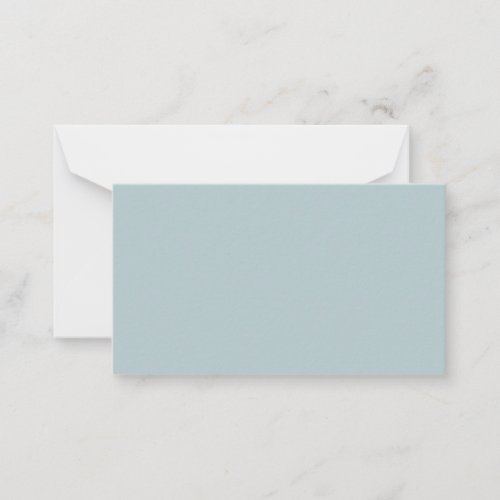 BUDGET Sea Glass Sage Green Monochrome Wedding Note Card