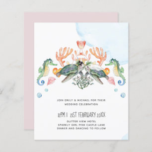 BUDGET  Sea Turtles Wedding Bride and Groom