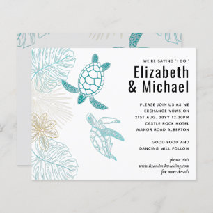 BUDGET Sea Turtles Wedding Modern Line Art