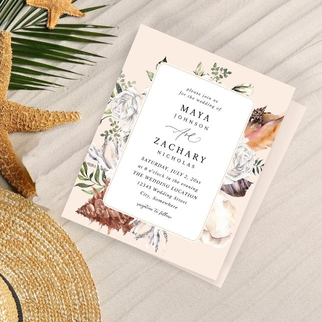 Budget Seashells & White Floral Wedding - Beige (Creator Uploaded)