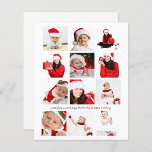 BUDGET Seasons Greetings Twelve Photo Personalized