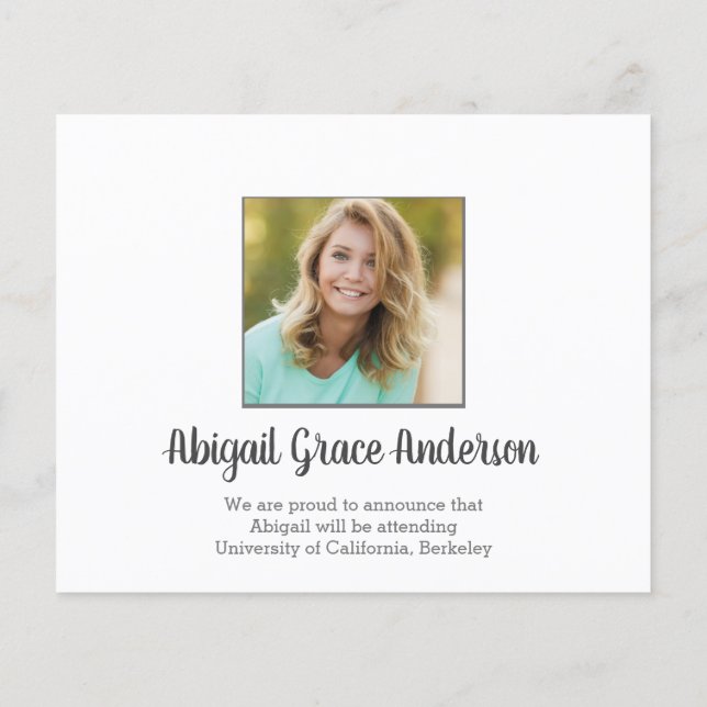 BUDGET Senior Photo Grad Announcement Card | Zazzle BUDGET Senior Photo Grad Announcement Card | Zazzle
