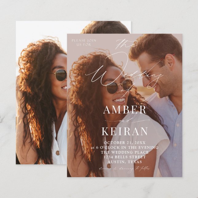 Budget Shades- Sun Kissed Photo Wedding (Front/Back)
